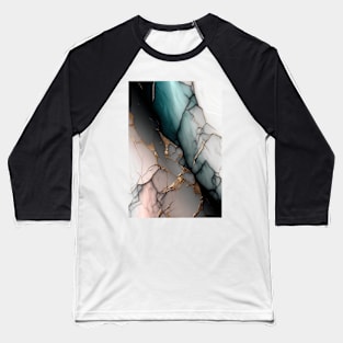 Moody Nights - Abstract Alcohol Ink Resin Art Baseball T-Shirt